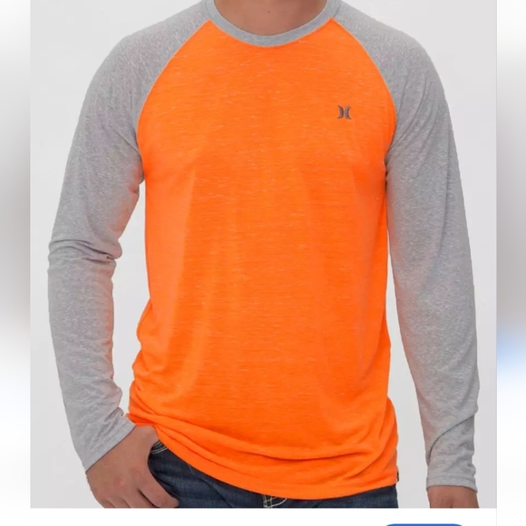 Hurley Buckle Orange/ Gray Men's Medium Long sleeve shirt - Picture 2 of 7